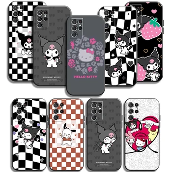 Hello Kitty Kuromi Casos de Telefone Para Samsung Galaxy A22 A31 A32 4G A32 5G A42 5G A20 A21 A22 4G 5G Tampa Traseira Carcasa Funda