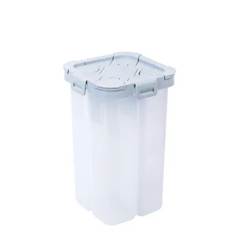 De grão em grão a caixa de armazenamento do tanque de armazenamento de plástico de cozinha, tanque de armazenamento de armazenamento de alimentos em latas