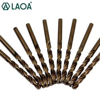 LAOA 10pcs Co Inclui Aço Inoxidável brocas Para Perfuração de Metais, Especialmente Aço Inoxidável HRC65 Ferramentas