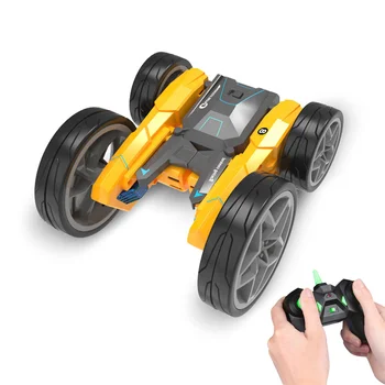 4WD Carro de Controle Remoto do Carro Dublê De 360° de Rotação, de Dupla face Flip 2,4 G RC Carros Caminhões com Luzes de LED Brinquedos para Meninos Crianças