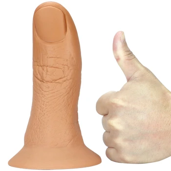 Unisex! Realista 5 Dedos Grandes Vibrador, Com Ventosa Feminino Masturbação Do Pênis Masculino Massagem De Próstata Plug Anal Produtos Para Adultos