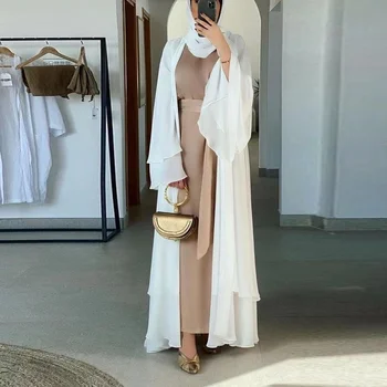 Ramadã, Eid Mubarak Abaya Dubai, Turquia Kaftan Muçulmano Quimono Mulheres Cardigan Manto Femme Musulmane Caftan Islã Roupas Jalaba