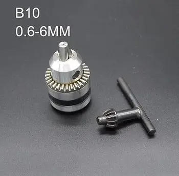 baratos Mini Elétrica do Mandril de perfuração de 0,6-6mm B10 Cone Montado Torno Chuck DIY acessórios para Mini torno