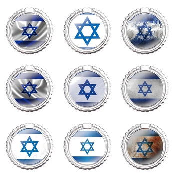Bandeira de Israel Celular Suporte do Anel do Dedo anelar Suporte de Metal Aderência Titular de Design de Moda, desenhos animados Criativo