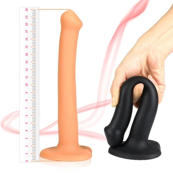 De 20 centímetros de comprimento Enorme Vibrador Realístico Grande Silicone Líquido Plug Anal Pau Imitação Pênis Imitador Mulher o Homem o Sexo, a Masturbação Adultos Brinquedos