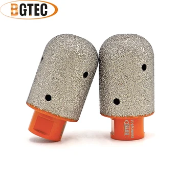 BGTEC 2pcs Diâmetro de 35mm 5/8-11 Thread Vácuo Soldadas Diamante dedo bits para a telha de pedra da bancada