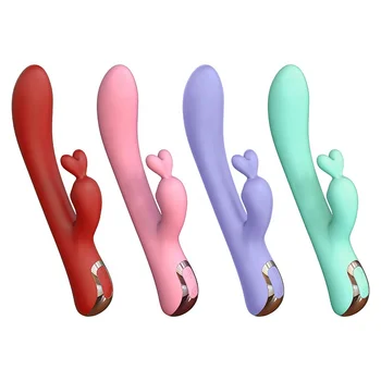 Original USB recarregável, impermeável casal ouvidos silicone macio g spot de brinquedos do sexo coelho vibrador para mulheres
